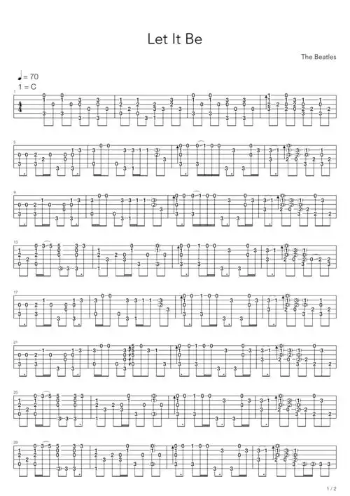 thebeatlesletitbe吉他谱