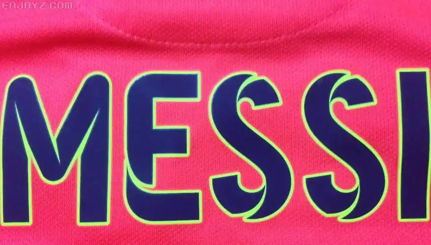 1415赛季巴塞罗那猩红色客场球衣球迷版球衣(带10号梅西印号)