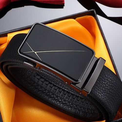 酷奇袋鼠(kuqidaishu)皮带男款男士2024新款真皮自动扣腰带商务青中年