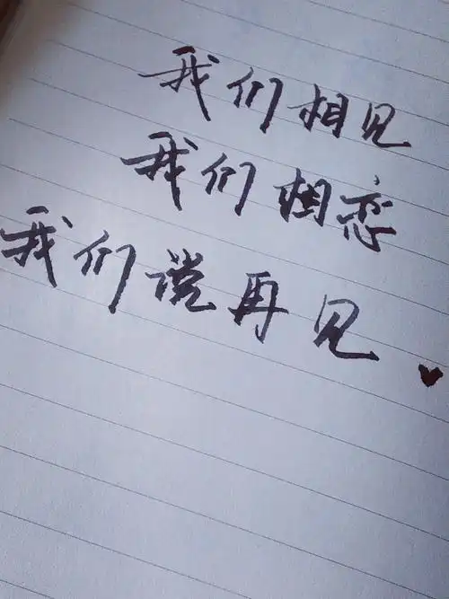 『手写文字』我们相见,我们相恋,我们说再见.——邓紫棋《瞬间》