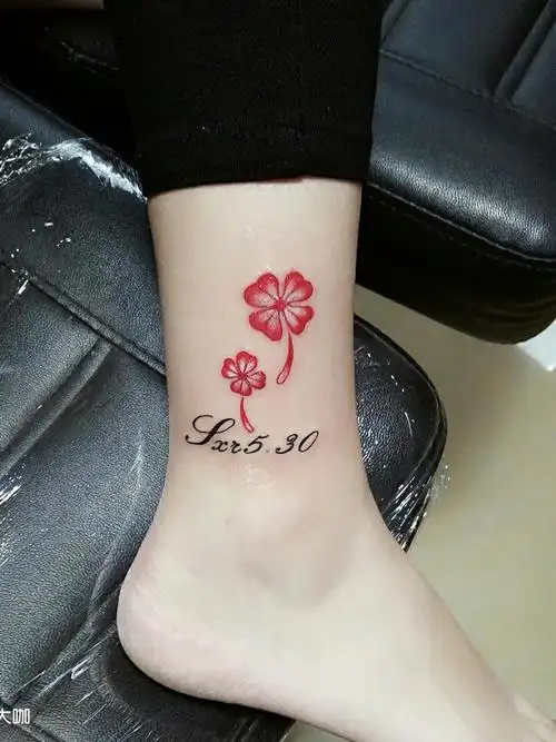 四叶草_纹身图案手稿图片_蔡日松的纹身作品集