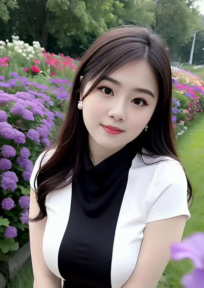 微胖又圆圆脸的女人,给人一种安详与有福气的感觉