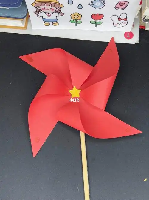一起简单做个风车手工吧