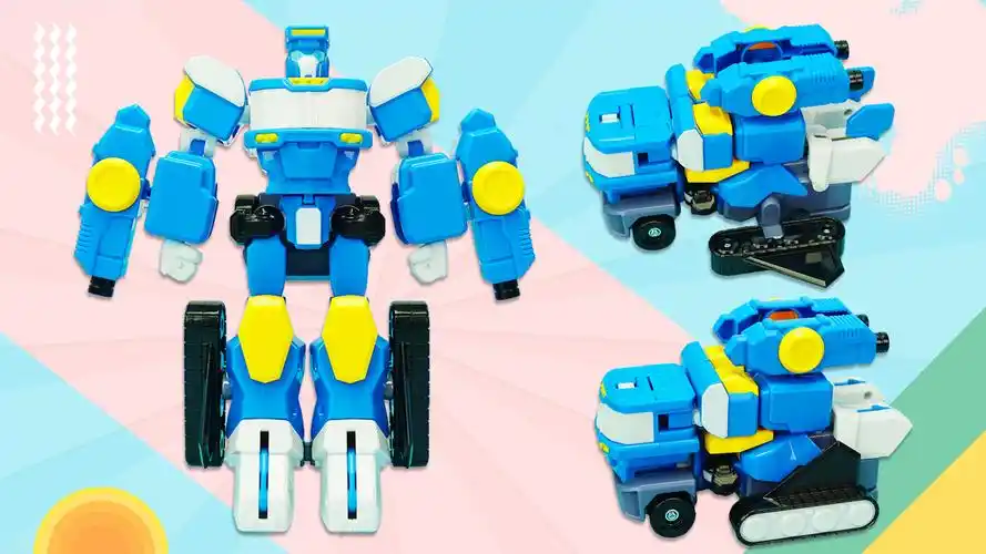 开心超人新款变形玩具:可变3种模式的豪华版粗心机车侠