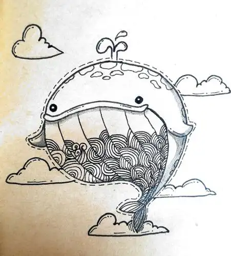 临摹纳豆先生鲸鱼