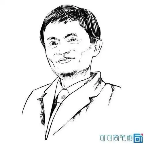 马云头像简笔画动漫