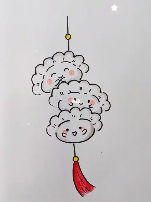 饺子简笔画