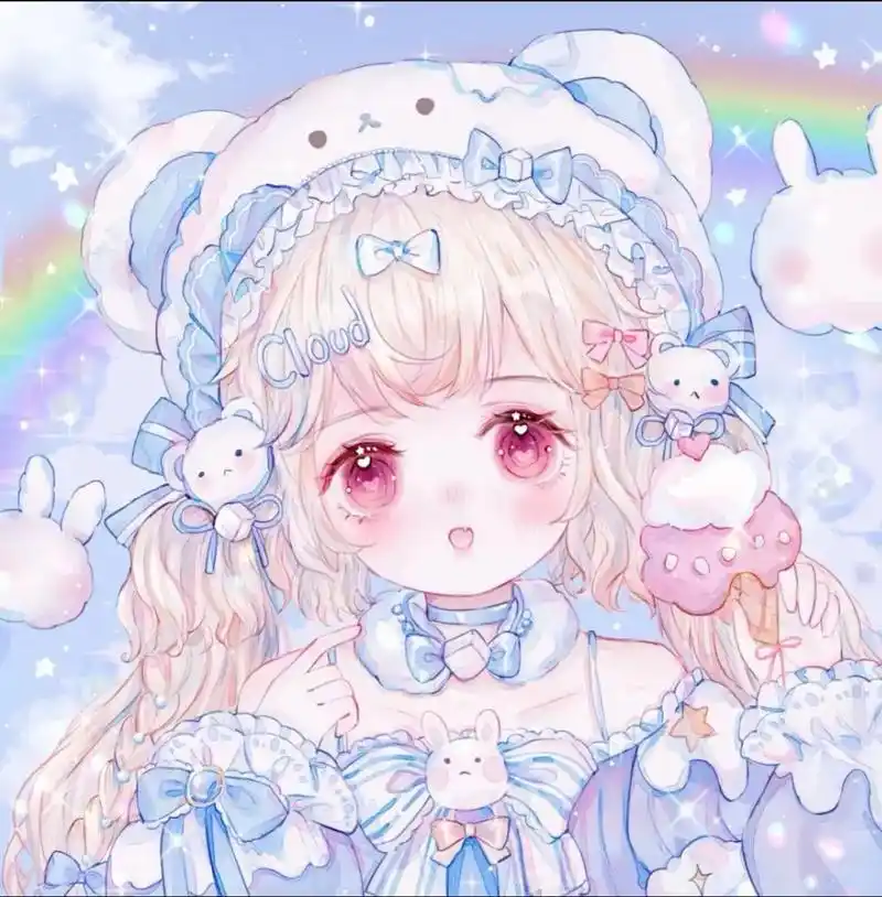 漫画女孩 #可爱头像女卡通呆萌 #仙气女生头像 #姐妹头像 - 兑趑