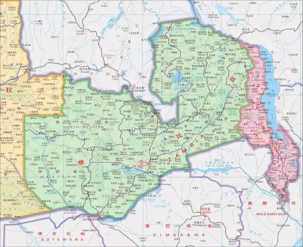 赞比亚地图
