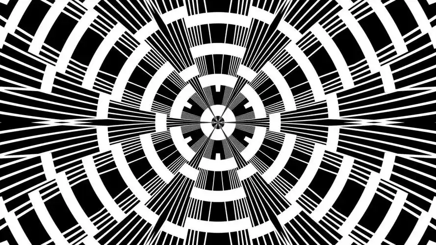 黑白线条节奏几何线条