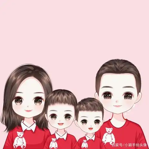 一家四口,超有爱的亲子装