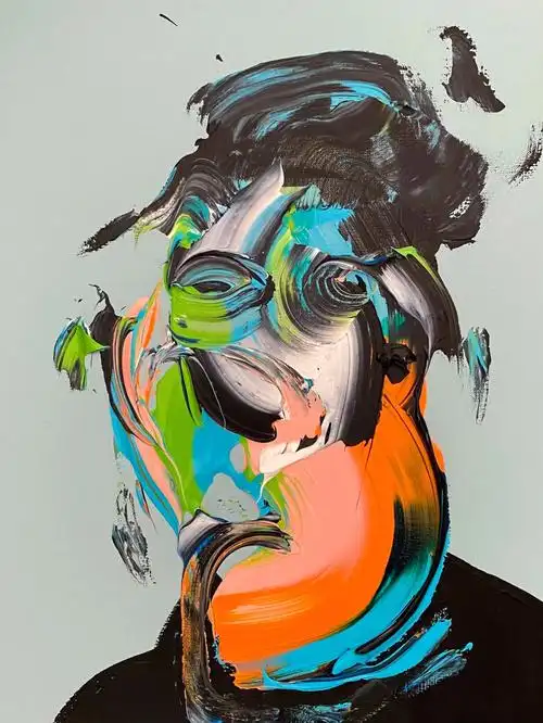 艺术分享抽象人像画