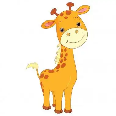 卡通长颈鹿卡通小动物长颈鹿儿童插图
