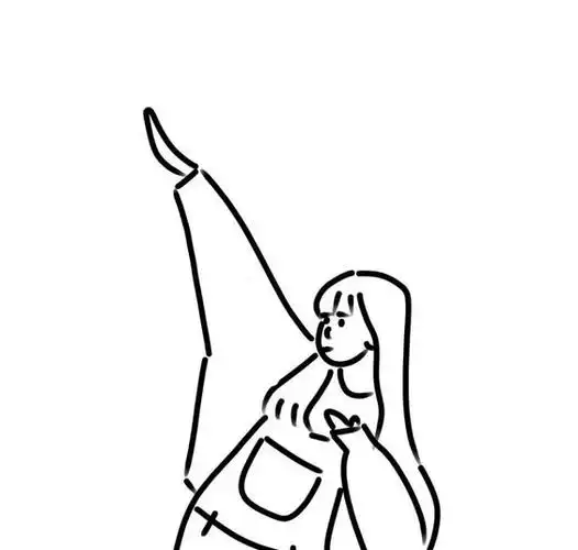 想要这种黑白线条简简单单的女生头像