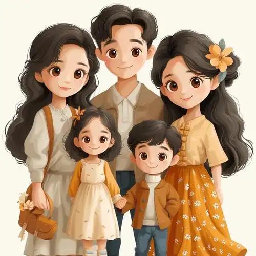 当我们把全家人的笑容汇聚在一起,制作成卡通头像,仿佛就能把时光定格