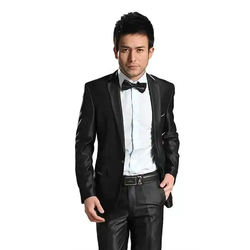 haoyu 韩版修身 男士西服套装 西装男 职业装 新郎伴郎结婚礼服 (160