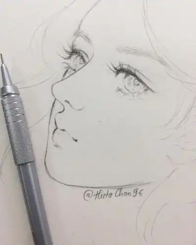 分享一组铅笔画人物线稿手绘图适用于有手绘基础的人群