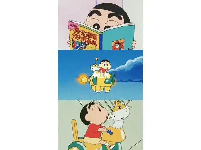 蜡笔小新三宫格壁纸