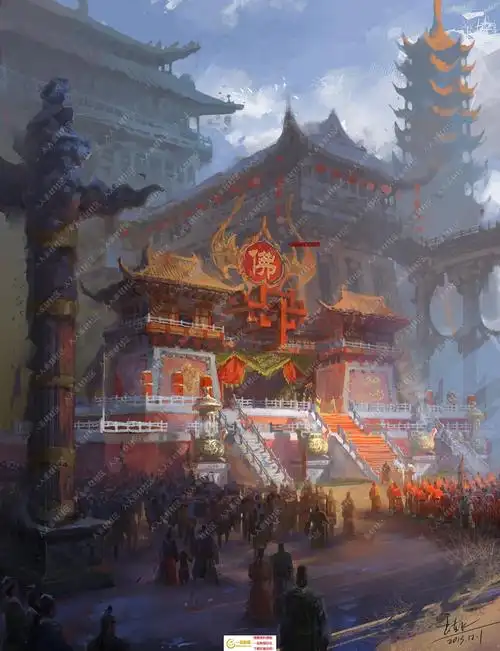 古风建筑江湖侠客武侠场景原画插画合辑_打包_下载_全集_怎么样_素材