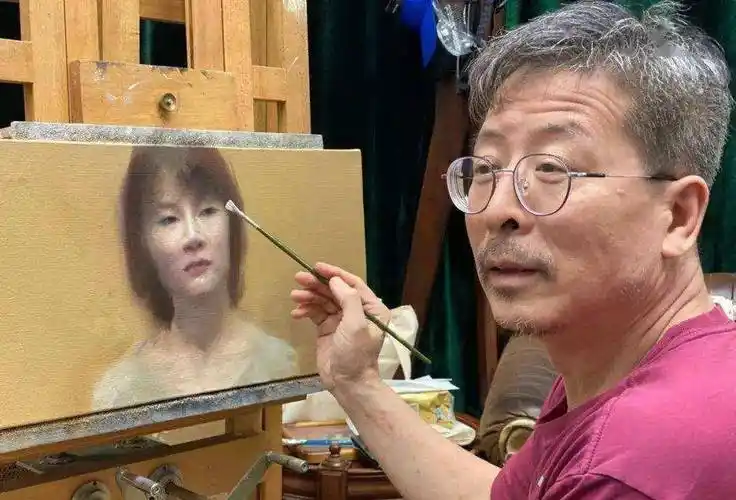 四川画家一幅肖像画了1年,模特忍不了跑了,后来画作卖了7015万_冷军正