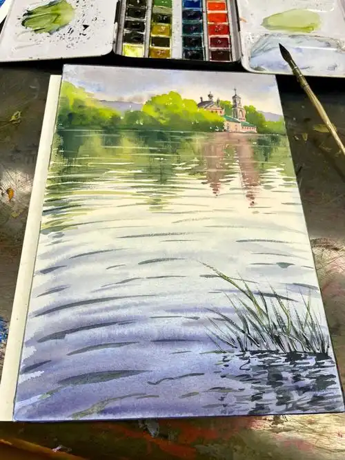 学习画一画水面