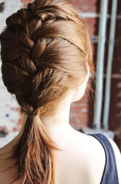 中短发法式麻花辫编发图解,麻花辫图片,发型图片