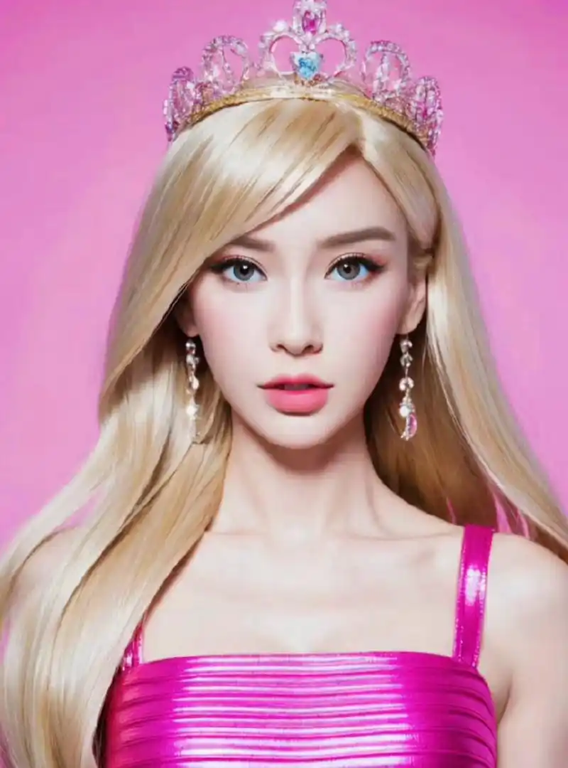 angelababy,迪丽热巴芭比造型也太绝了 #迪丽热巴杨颖撞造型