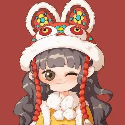 可爱俏皮喜庆一男一女卡通情侣头像图片