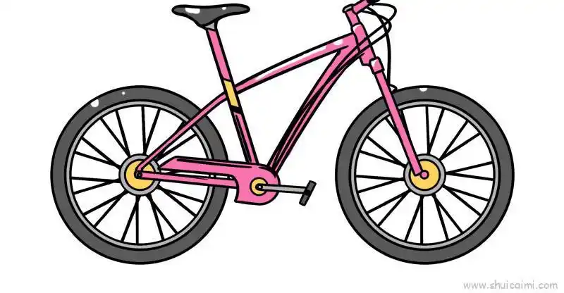 山地车儿童画怎么画山地车简笔画步骤