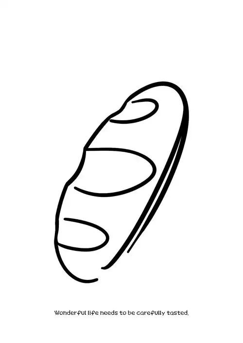 阔爱面包简笔画|平面|其他平面|橙串圆 - 原创作品 - 站酷 (zcool)