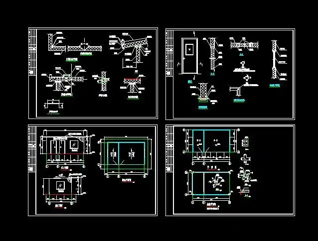 单层活动彩钢板房节点详图
