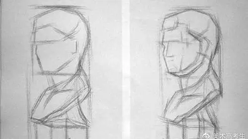 结构素描教程:结构素描的意思及石膏头像结构素描画法步骤