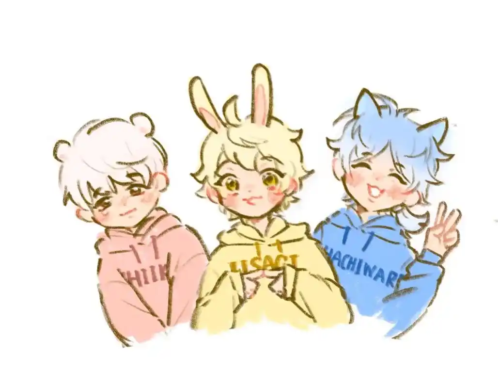 三小只!摸了!#chiikawa #procreate绘画 - 抖音