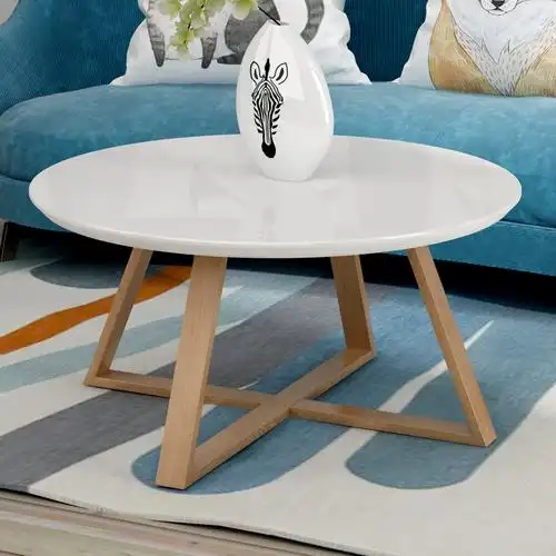 格林烤漆茶几北欧圆茶几现代简约边桌创意多