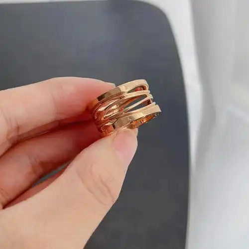 宝格丽玫瑰金传奇宽版戒指55号