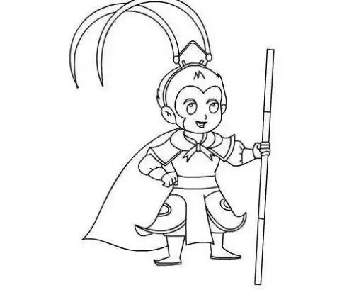 带颜色孙悟空简笔画怎么画 简单又帅孙悟空简笔画教学