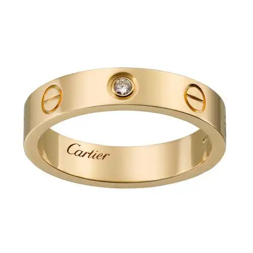 【预售两周发货】卡地亚 cartier 戒指 love结婚对戒 黄金,镶嵌1颗