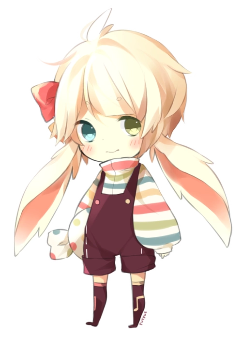 q版萌系二头身男女角色插画图片二次元卡通动漫绘画参考素材