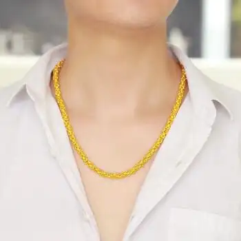 老凤凰 黄金龙骨项链男款足金999.