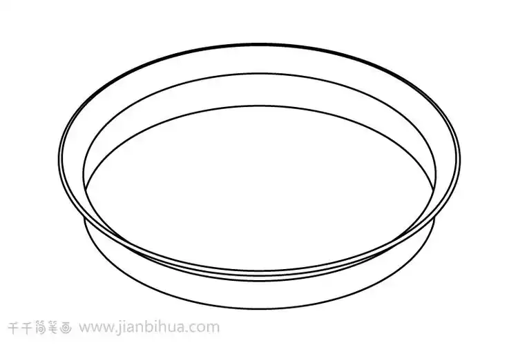 盘子简笔画教程