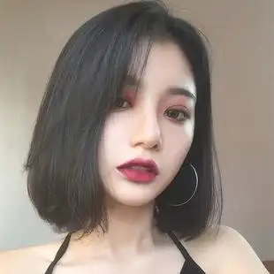 网红假发女短发中分圆脸bobo头自然少女短直发蓬松学生锁骨发头套