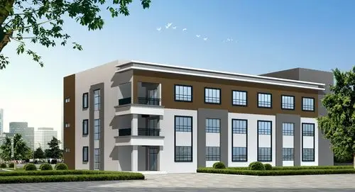 办公楼砖混三层平屋顶框架