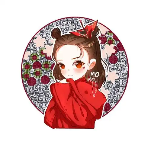 明星迪丽热巴q版手绘头像bymomo手绘工作室