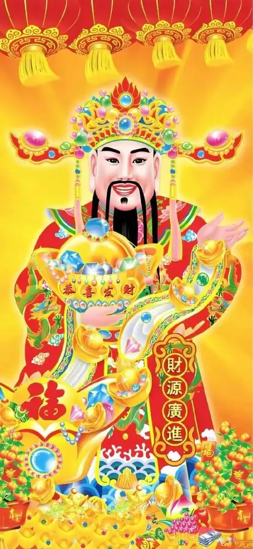 分享一组好运招财 财神爷壁纸    财神爷会眼熟我的05#财神壁纸