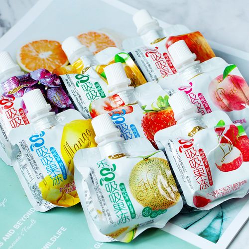 吸吸果冻可吸果肉水果布丁儿童零食低卡低脂果冻