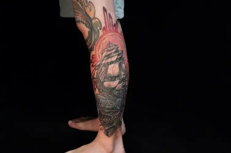 08包小腿一侧纹身