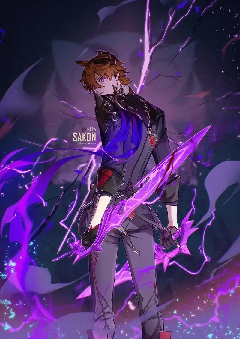 原神 #皑尘与雪影 #达达利亚 #公子 #图片来自推特 好 - 抖音