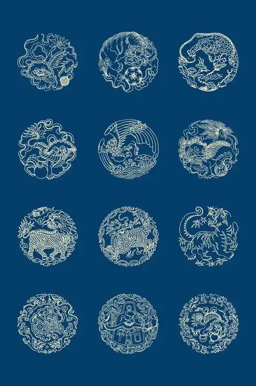 底纹矢量图,底纹素材矢量图(花纹传统古典图案)