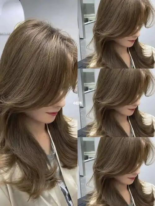 发色分享 爱了,超显白的免漂亚麻冷棕色淡淡的色调高级感十足发色亚麻