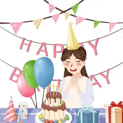 吹生日蜡烛或许愿图片_卡通手绘_编号11602819_红动中国